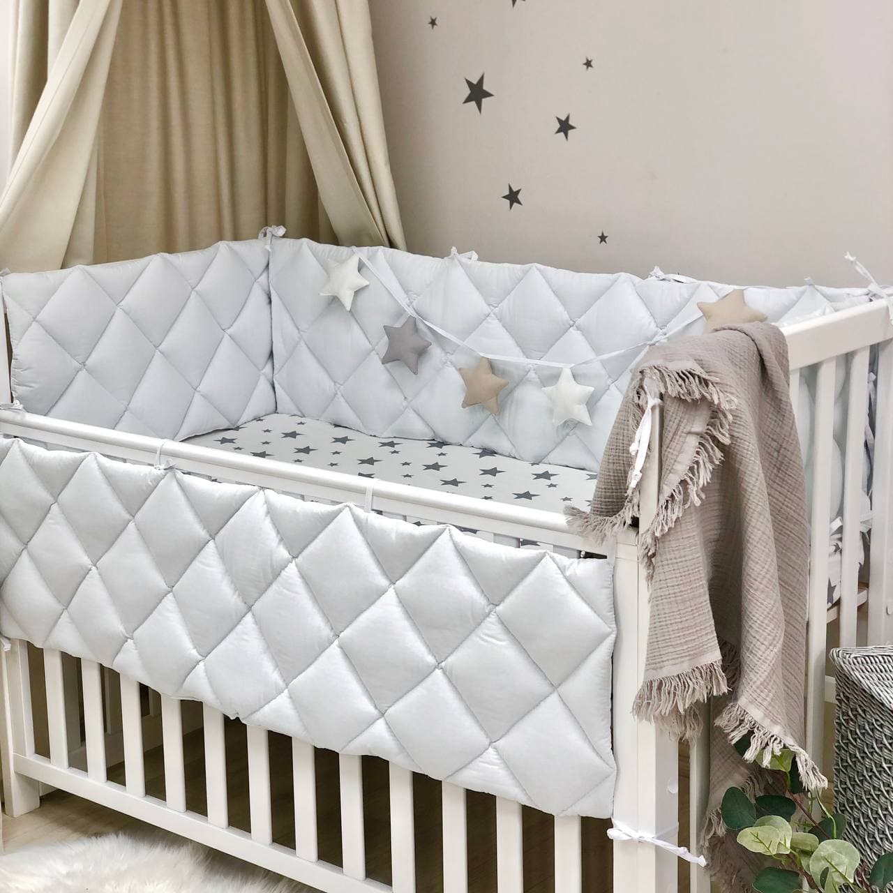 Tour de lit bébé Blanc – BabyBoom