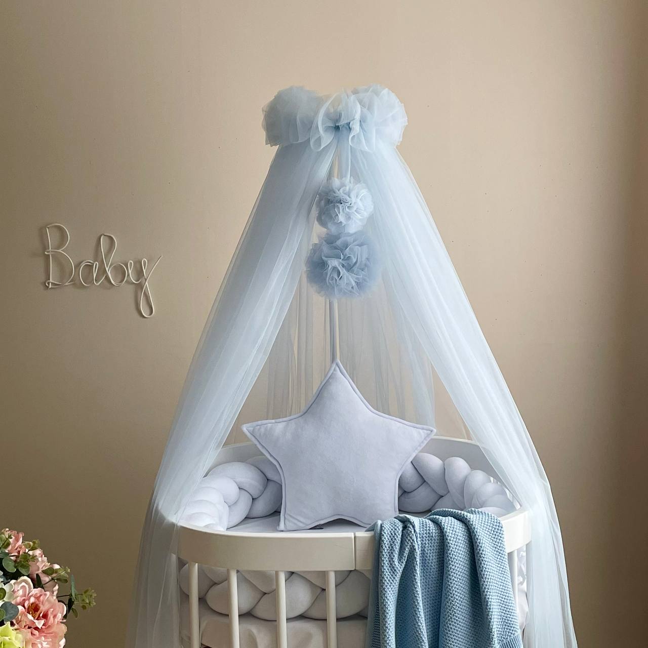 Baldaquin Baby-Boom/ Msonya Bleu clair