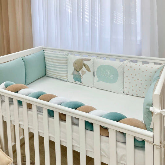 Tour de lit bébé Hello + drap-housse pour lit